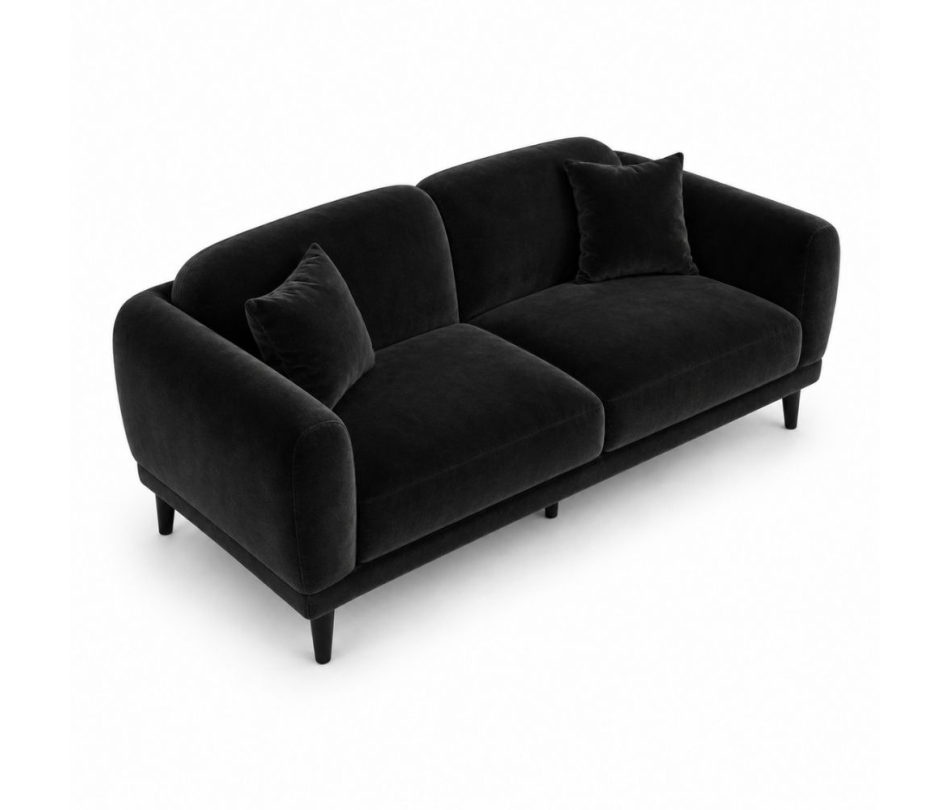 Sofa Đôi Lounge - Nhung Đen