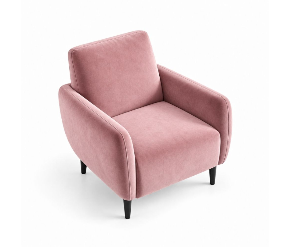 Ghế Sofa Armchair VIP - Nhung Hồng Đào