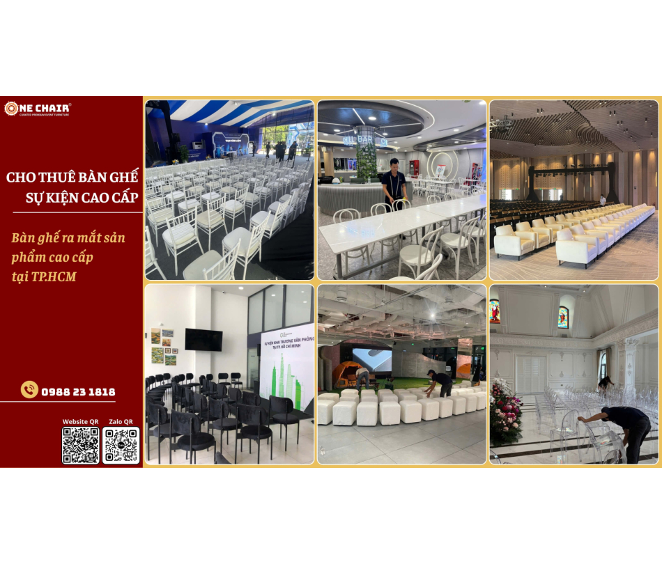 Cho thuê bàn ghế ra mắt sản phẩm cao cấp tại TP.HCM