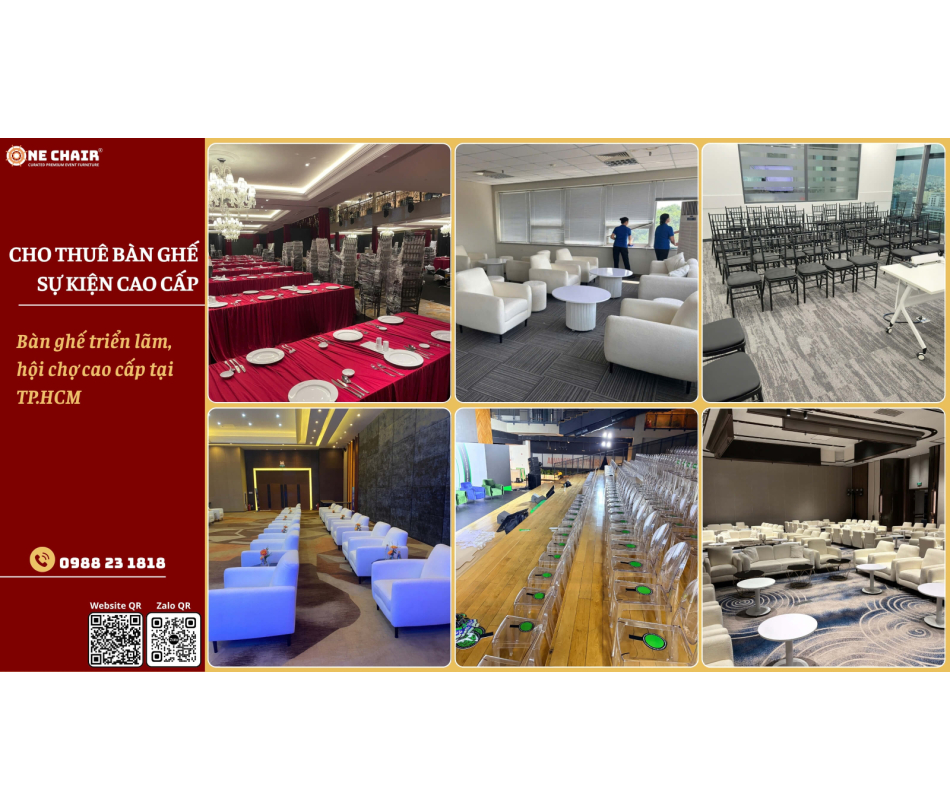 Cho thuê bàn ghế triển lãm, hội chợ cao cấp tại TP.HCM