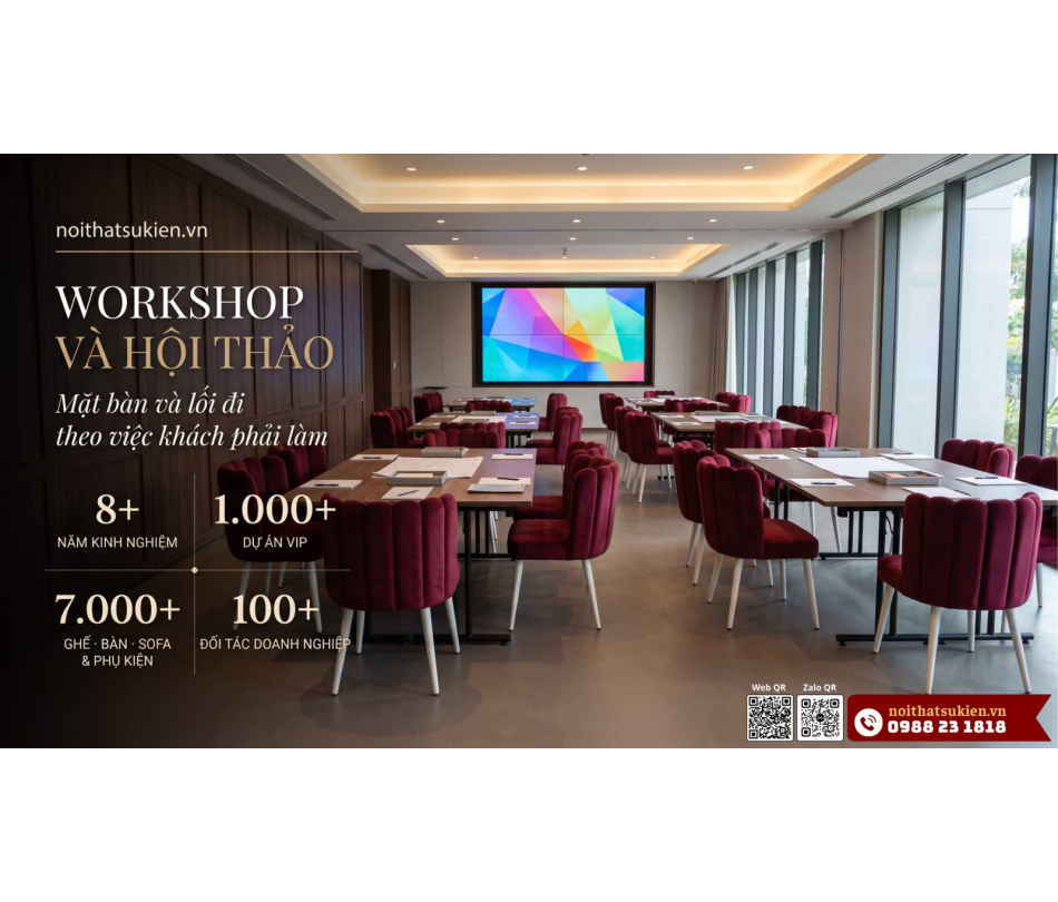 Workshop là gì? Khác hội thảo thế nào và cách bố trí không gian workshop doanh nghiệp 2026