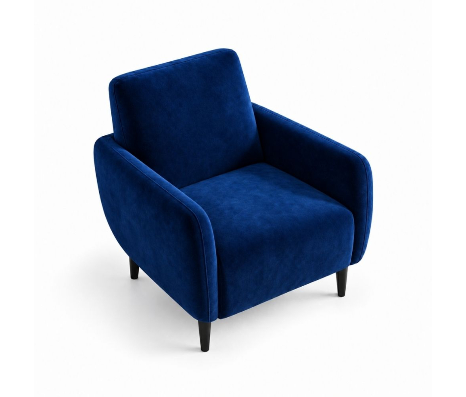 Ghế Sofa Armchair VIP - Nhung Xanh Cobalt