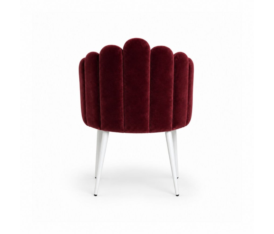 Ghế Bloom Armchair - Nhung Đỏ Burgundy