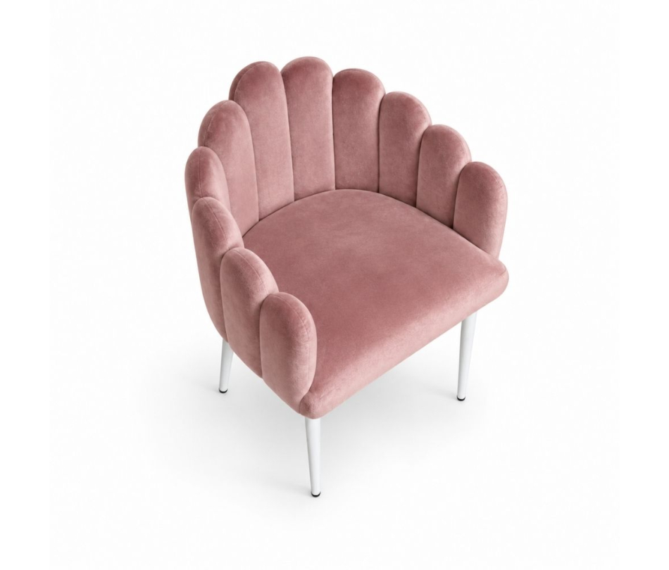 Ghế Bloom Armchair - Nhung Hồng Dusty