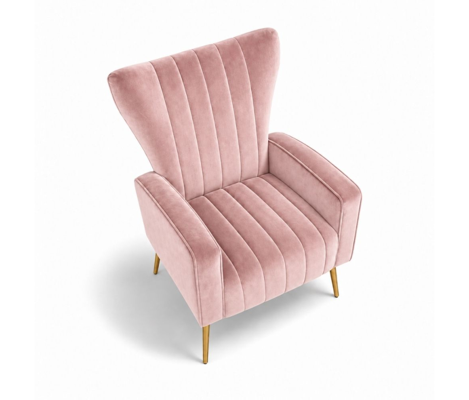 Ghế Sofa Armchair Aria - Nhung Hồng Đào