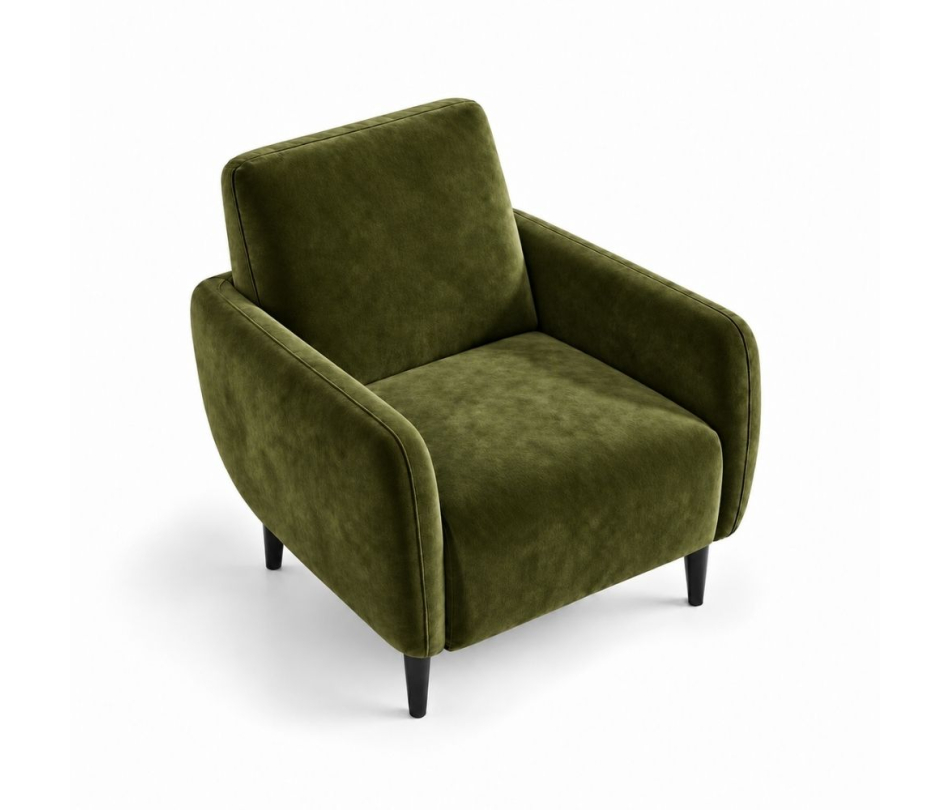 Ghế Sofa Armchair VIP - Nhung Xanh Olive