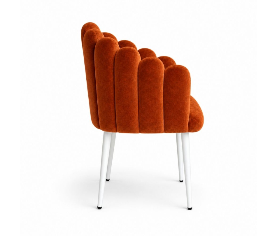 Ghế Bloom Armchair - Nhung Cam Đất