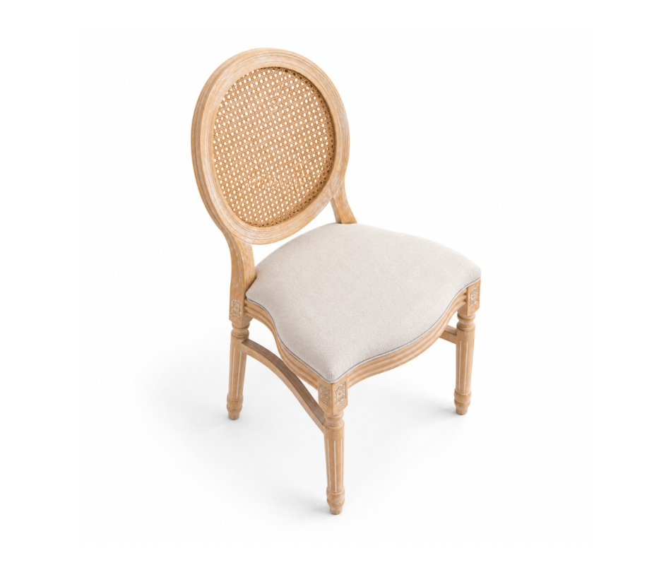 Ghế Louis XVI Lưng Mây Tân Cổ Điển