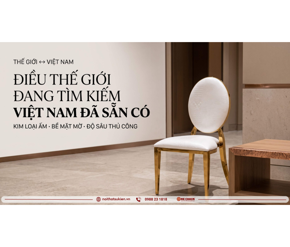Ánh kim trở lại trong thiết kế sự kiện: sang trọng thật hay chỉ hào nhoáng ở Việt Nam?