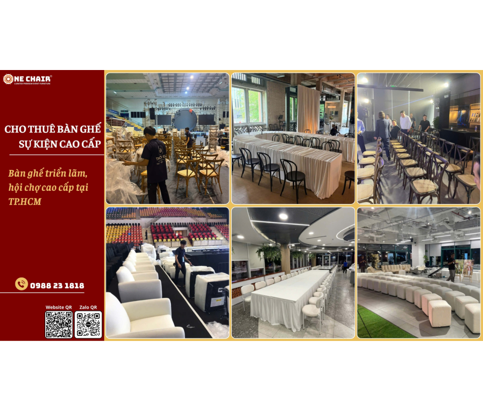 Cho thuê bàn ghế triển lãm, hội chợ cao cấp tại TP.HCM