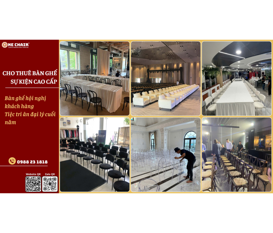Cho thuê bàn ghế hội nghị khách hàng, tiệc tri ân đại lý cuối năm tại TP.HCM