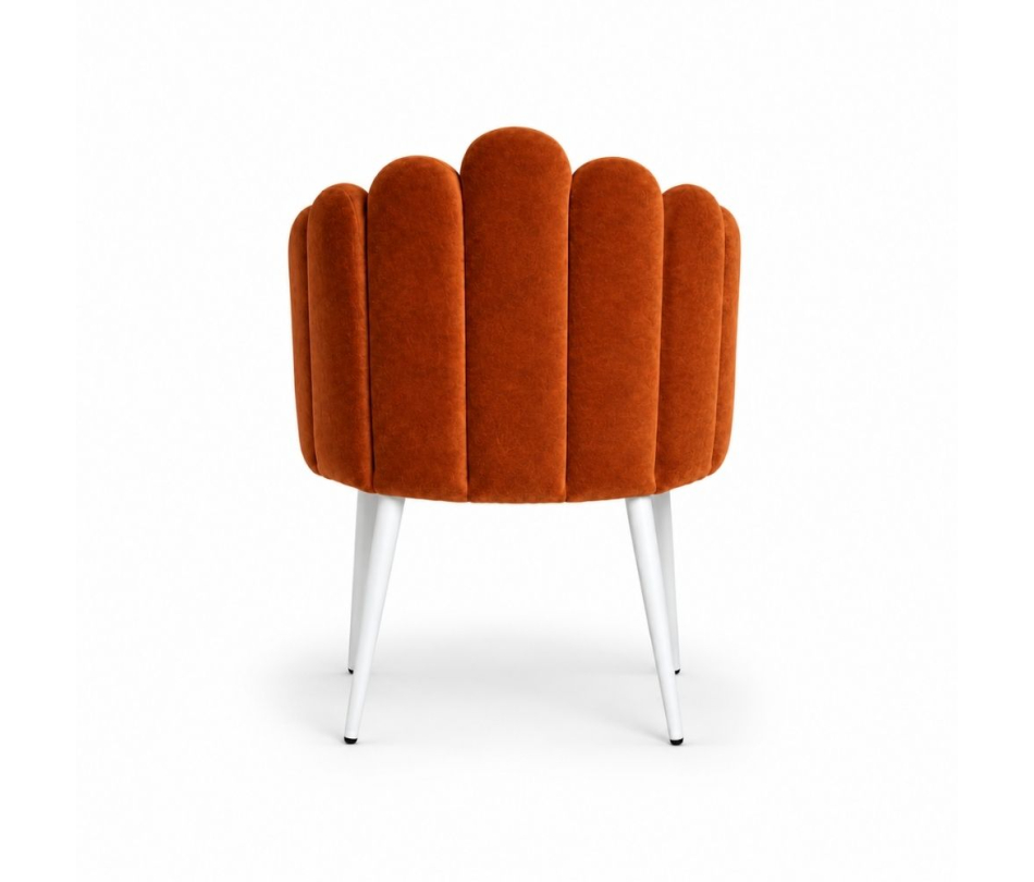 Ghế Bloom Armchair - Nhung Cam Đất