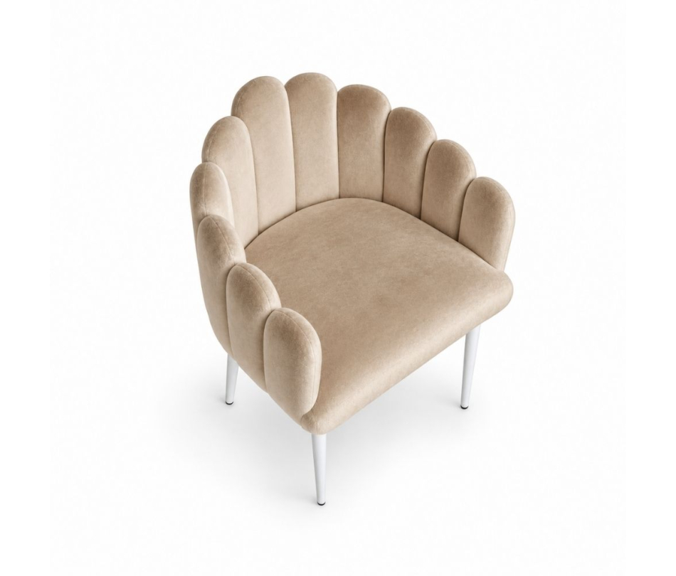 Ghế Bloom Armchair - Nhung Champagne