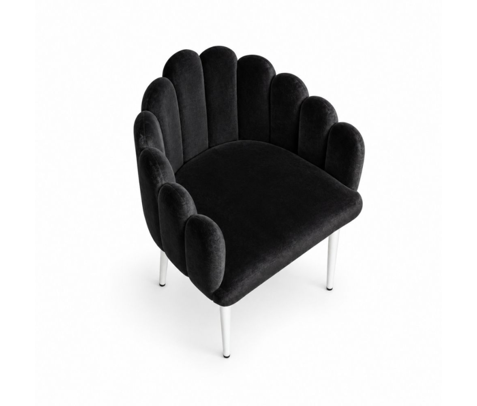 Ghế Bloom Armchair - Nhung Đen