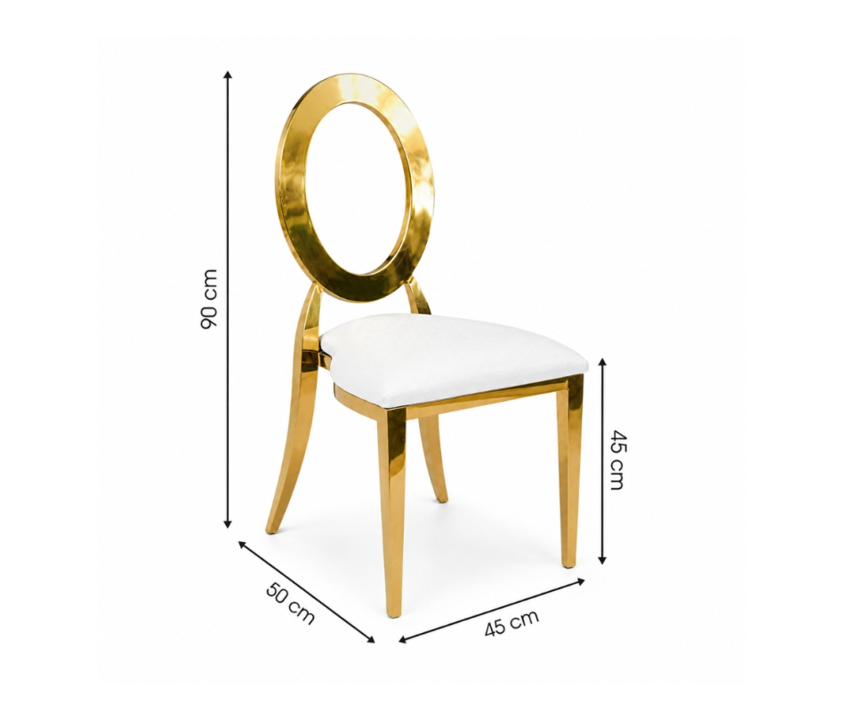 Ghế Louis Oval Vàng Gold