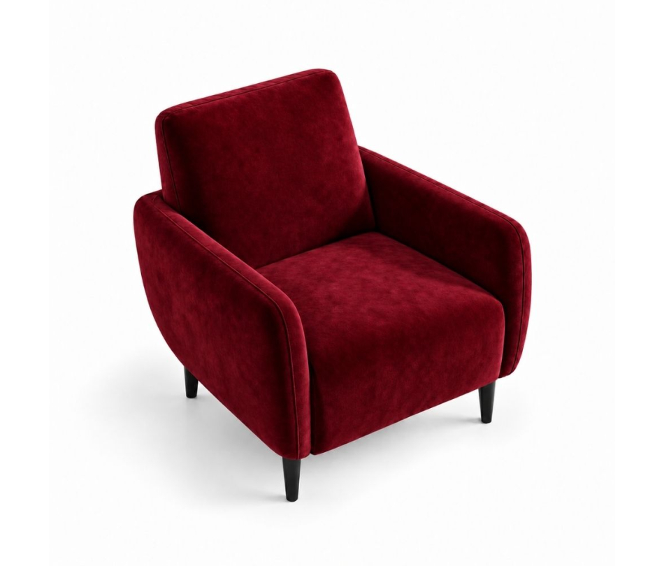 Ghế Sofa Armchair VIP - Nhung Đỏ Burgundy