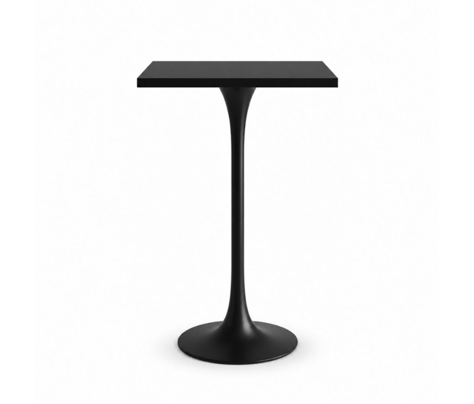 Bàn Bar Tulip Vuông 110cm - Đen 70x70cm