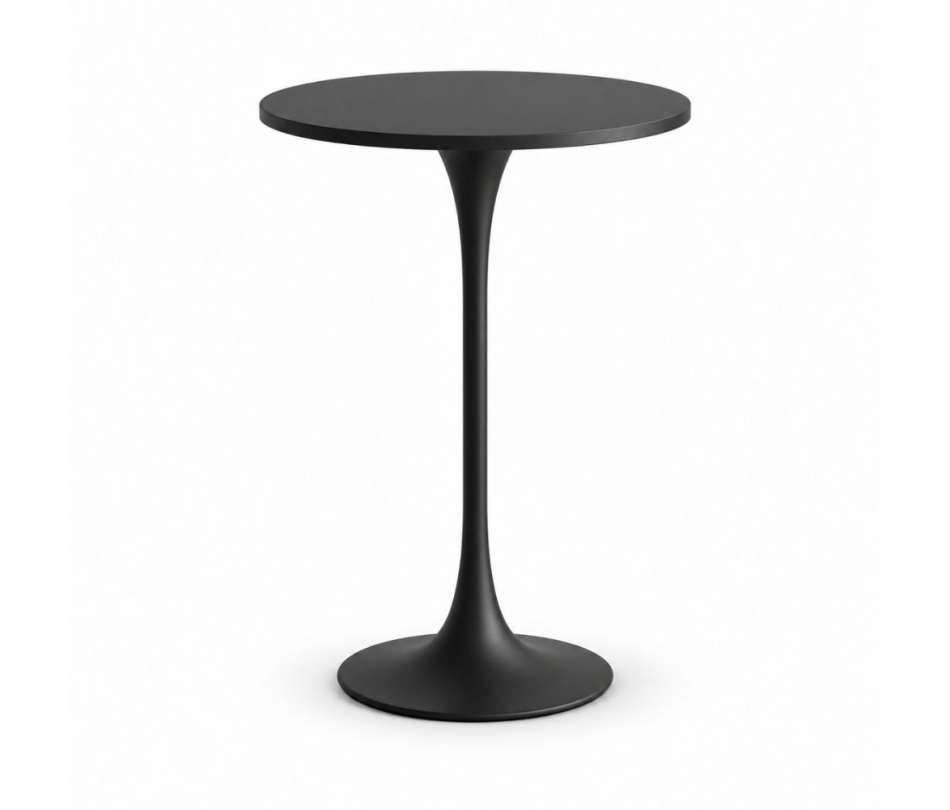 Bàn Bar Tulip 110cm - Đen; Ø60cm