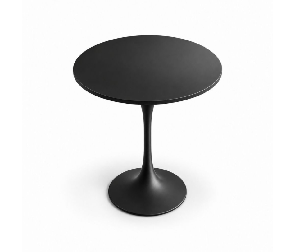 Bàn Tulip 75cm - Đen; Ø80cm