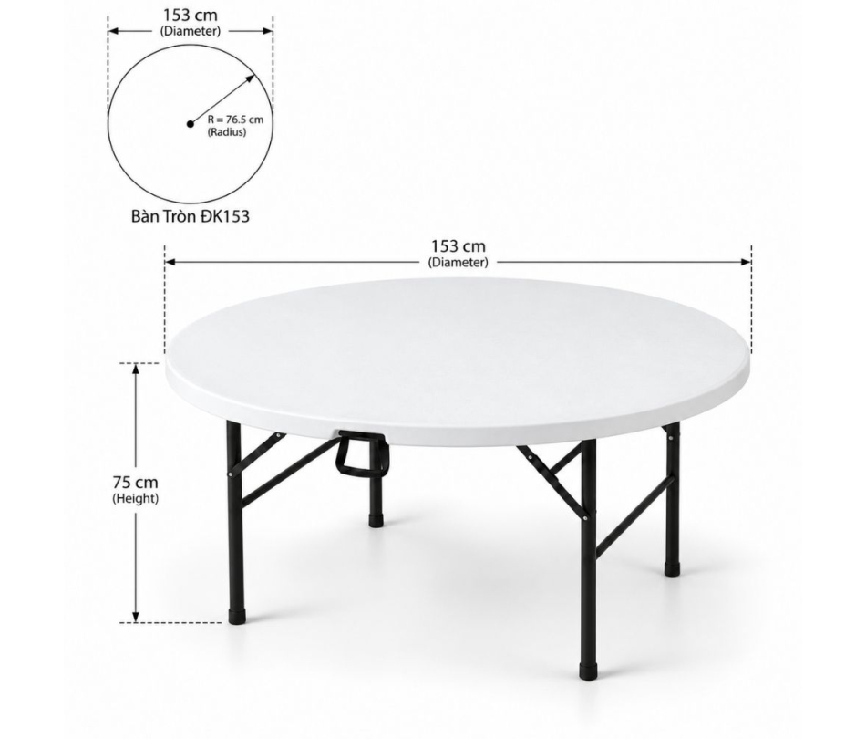 Bàn Tiệc Tròn - ĐK153