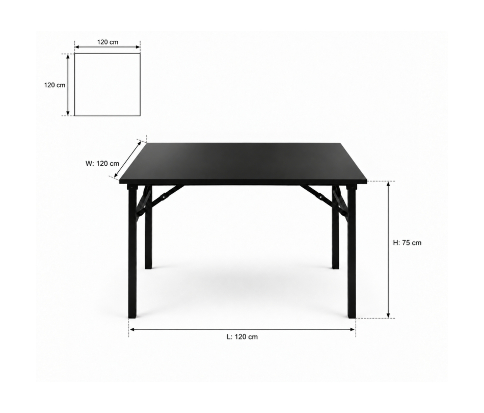 Bàn Sự Kiện Vuông - 120 × 120 cm