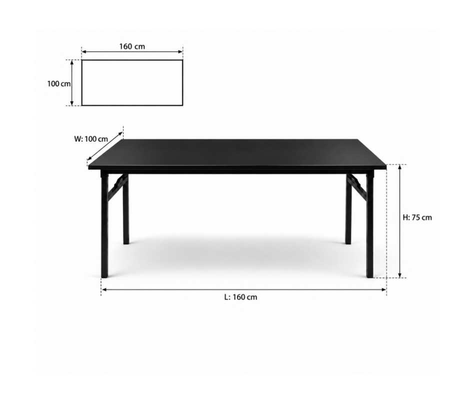 Bàn Sự Kiện Chữ Nhật - 160 × 100 cm