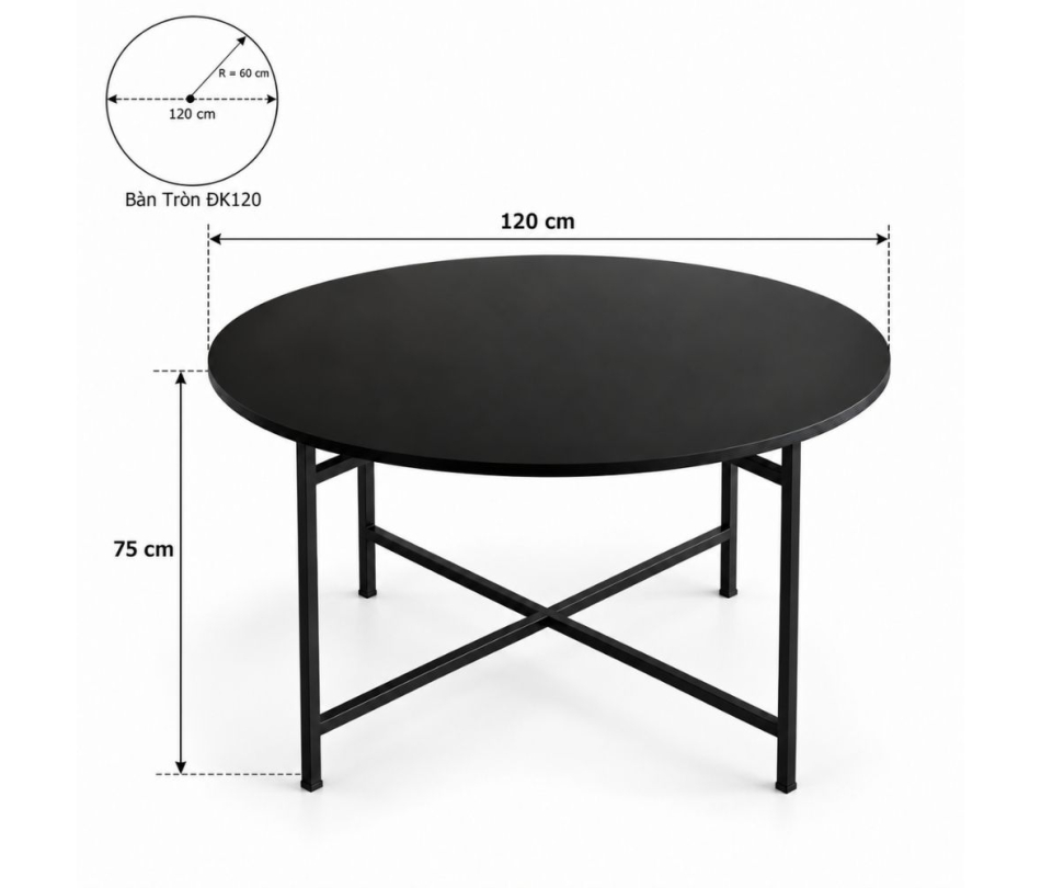 Bàn Tiệc Tròn - ĐK120