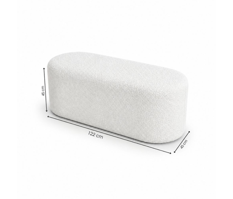 Ghế Băng Nova - Bouclé Trắng