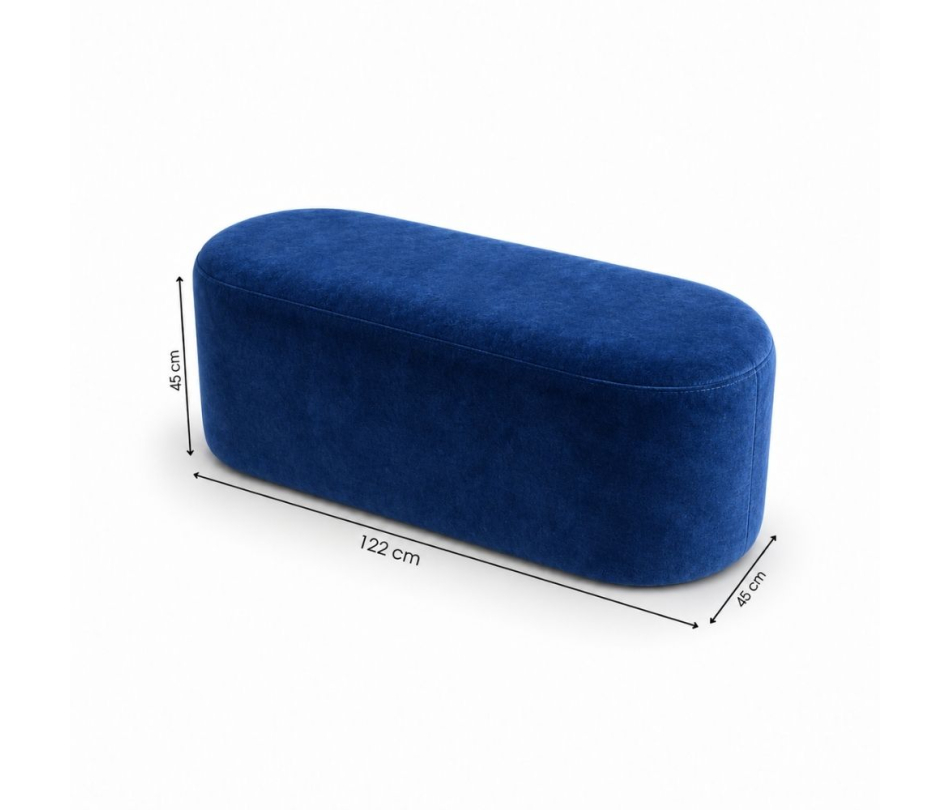 Ghế Băng Nova - Nhung Xanh Cobalt