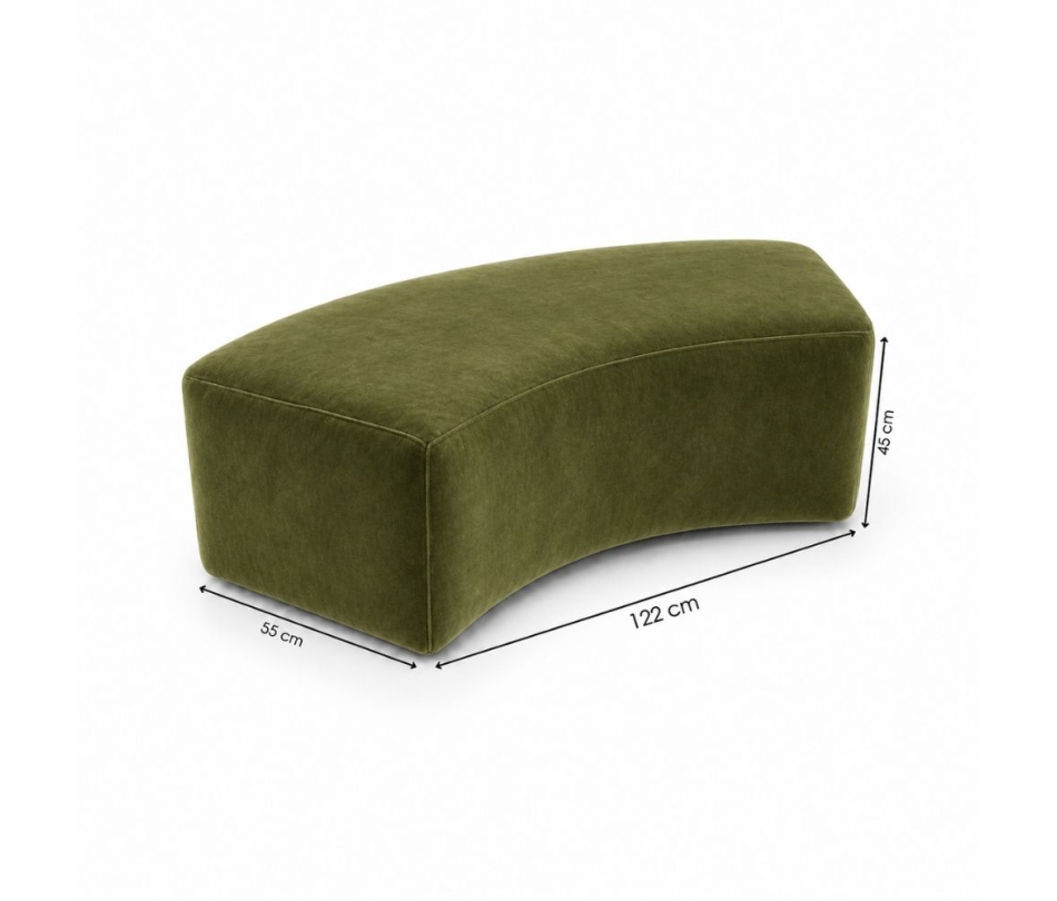 Ghế Băng Wave Module - Nhung Xanh Olive