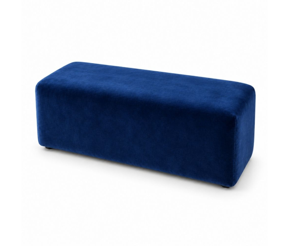Ghế Bench Dài - Nhung Xanh Cobalt