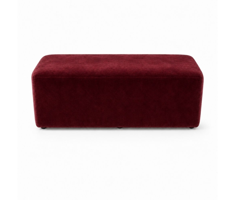Ghế Bench Dài - Nhung Đỏ Burgundy