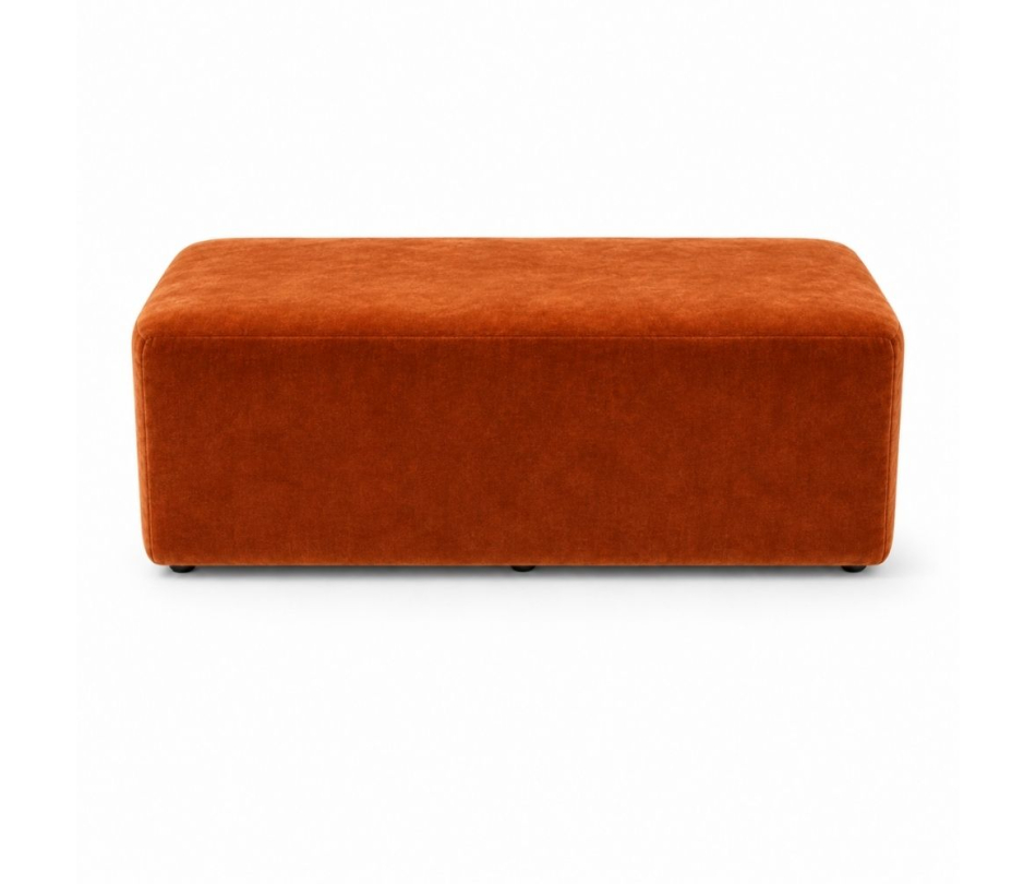 Ghế Bench Dài - Nhung Cam Đất