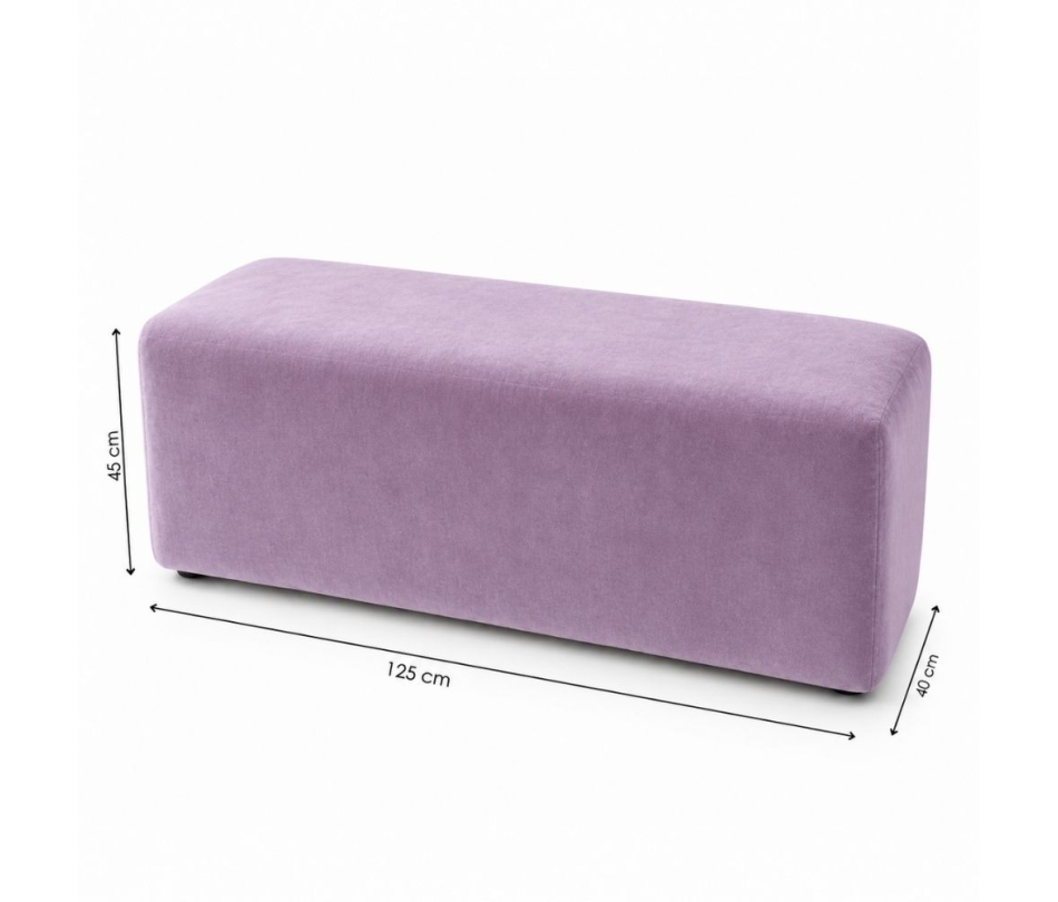 Ghế Bench Dài - Nhung Tím Lilac