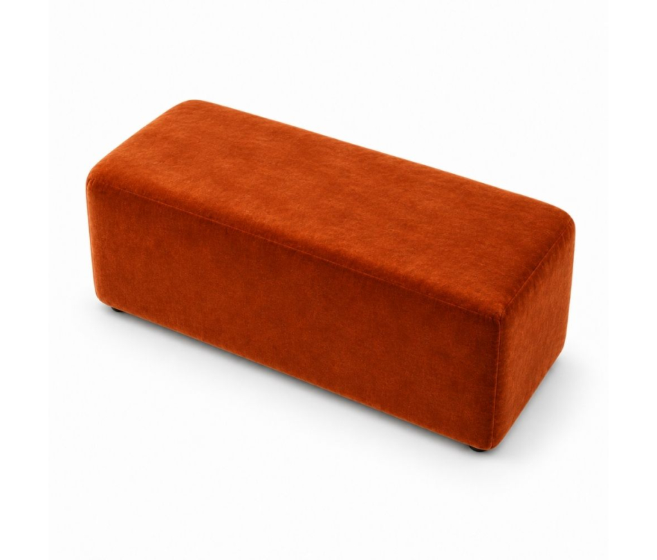 Ghế Bench Dài - Nhung Cam Đất