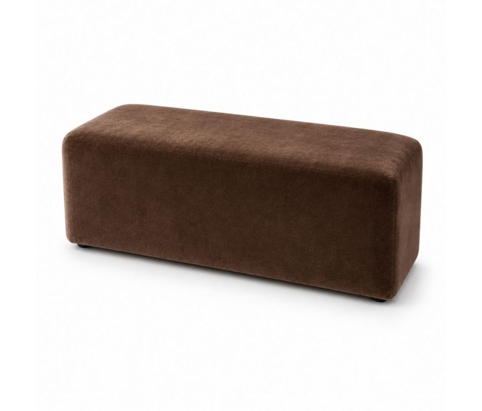 Ghế Bench Dài - Nhung Nâu Chocolate