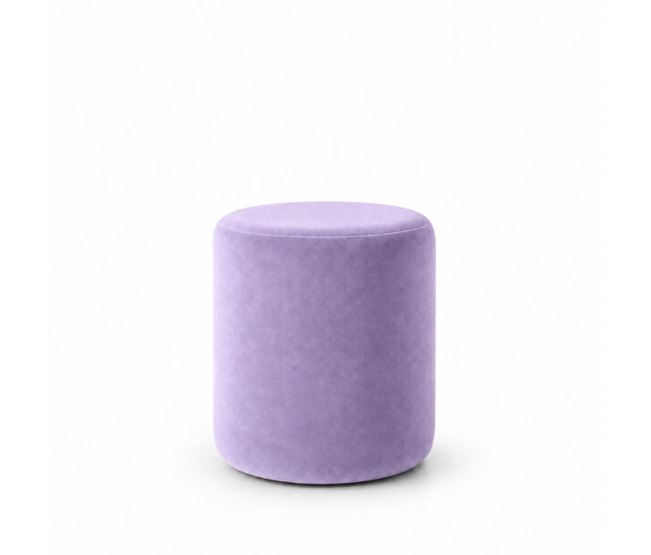 Đôn Tròn Nhung - Tím Lilac