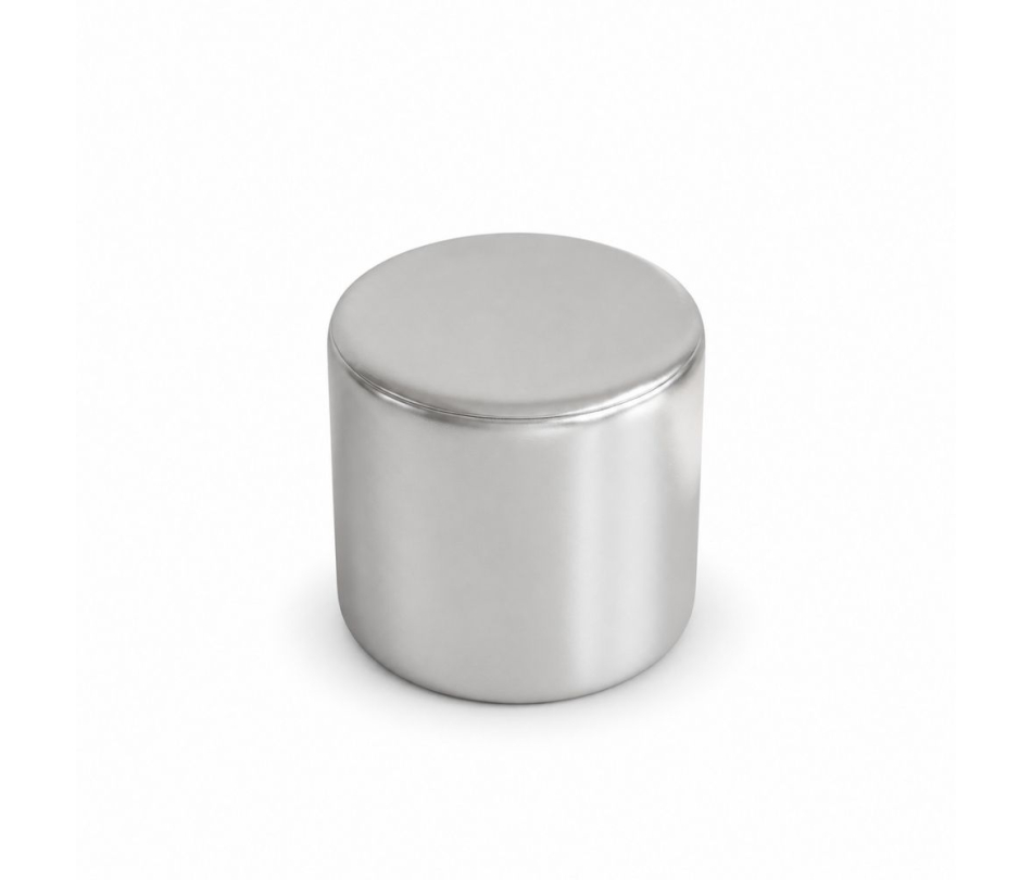 Đôn Tròn Metallic - Bạc