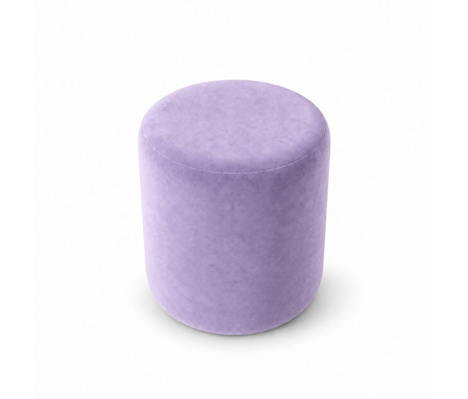 Đôn Tròn Nhung - Tím Lilac