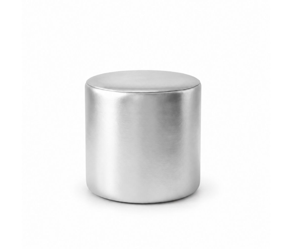 Đôn Tròn Metallic - Bạc