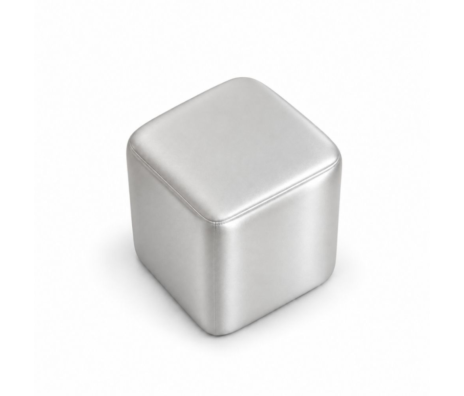 Đôn Vuông Metallic - Bạc