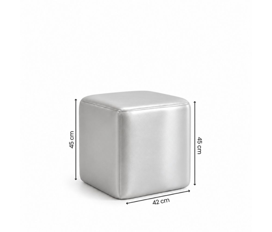 Đôn Vuông Metallic - Bạc