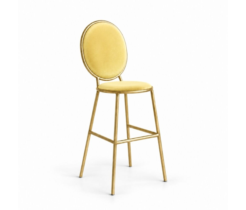 Ghế Shell Bar - Nhung Vàng Bơ