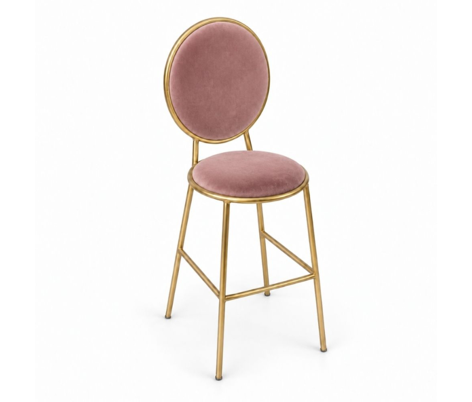 Ghế Shell Bar - Nhung Hồng Dusty