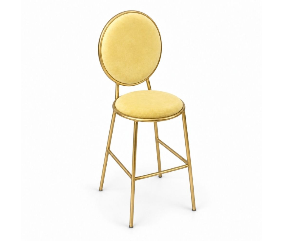Ghế Shell Bar - Nhung Vàng Bơ
