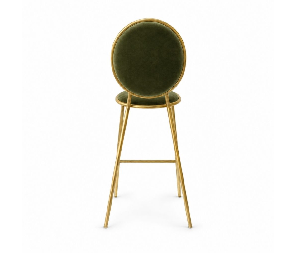 Ghế Shell Bar - Nhung Xanh Olive