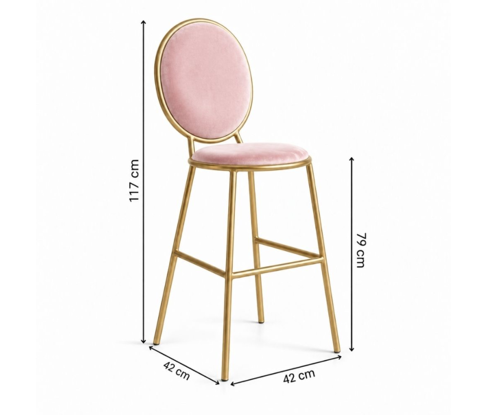 Ghế Shell Bar - Nhung Hồng Đào