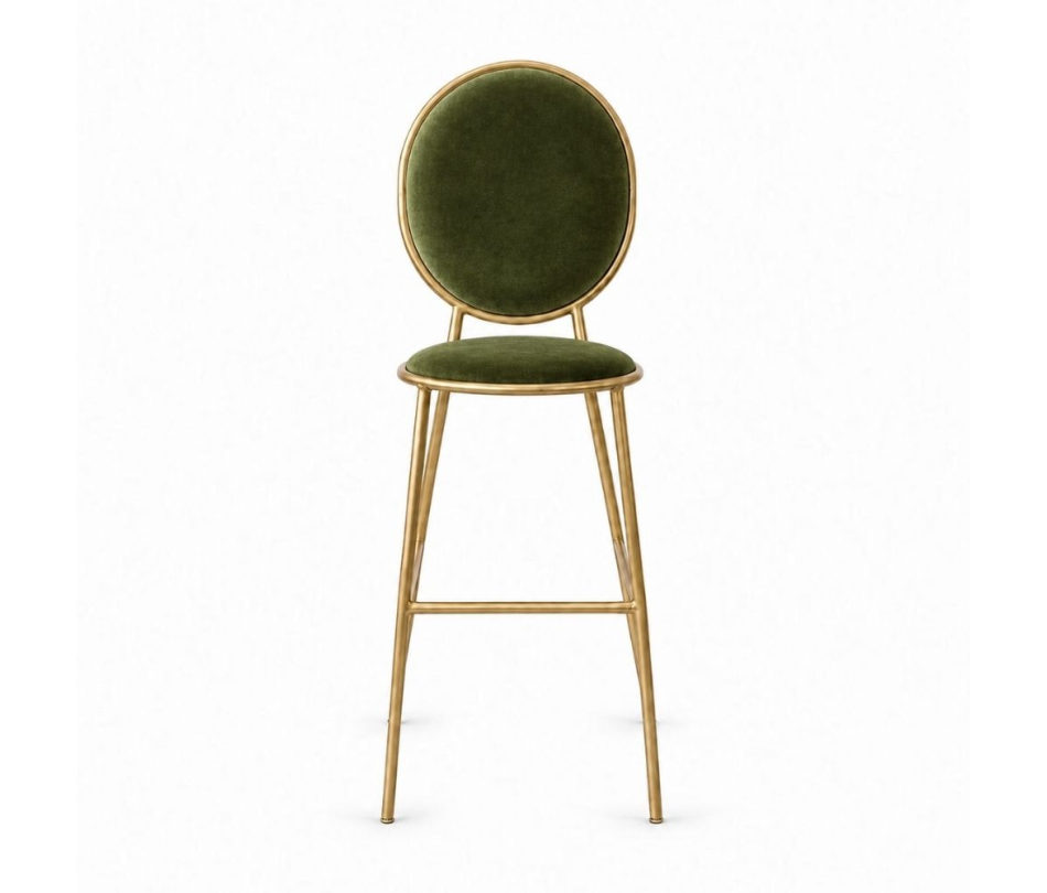 Ghế Shell Bar - Nhung Xanh Olive