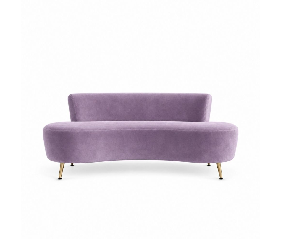 Sofa Cong Flow - Nhung Tím Lilac