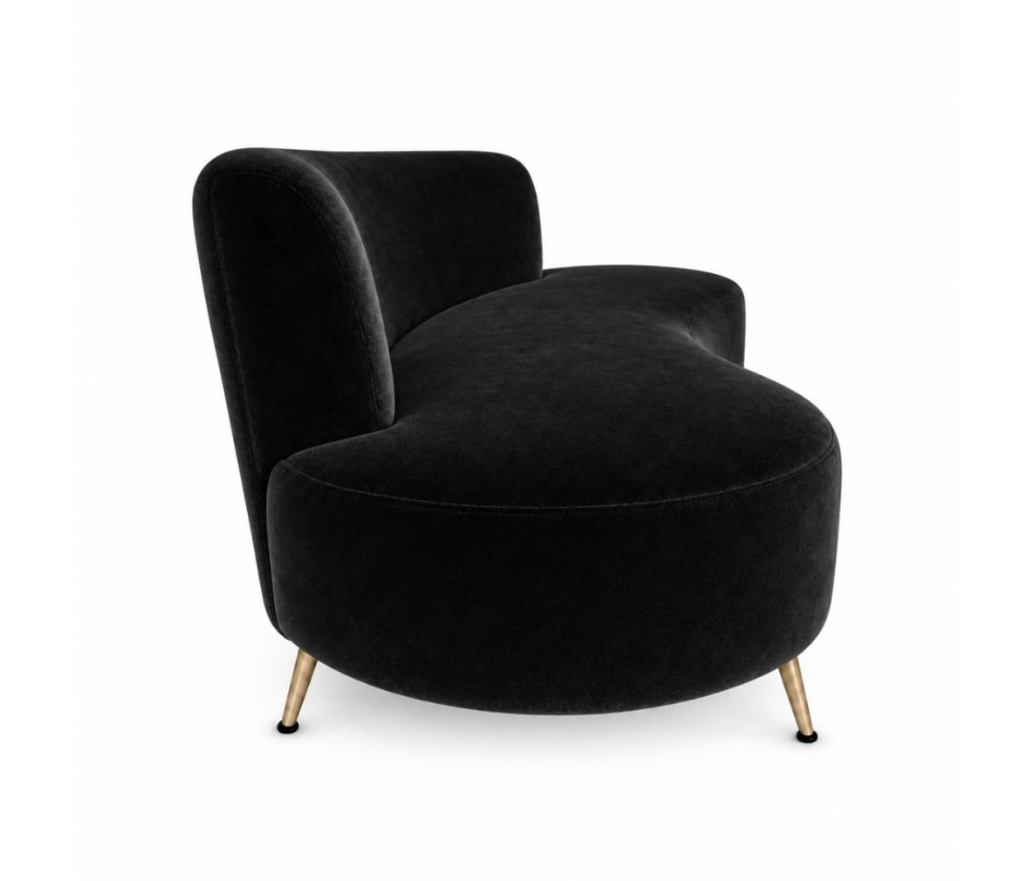 Sofa Cong Flow - Nhung Đen
